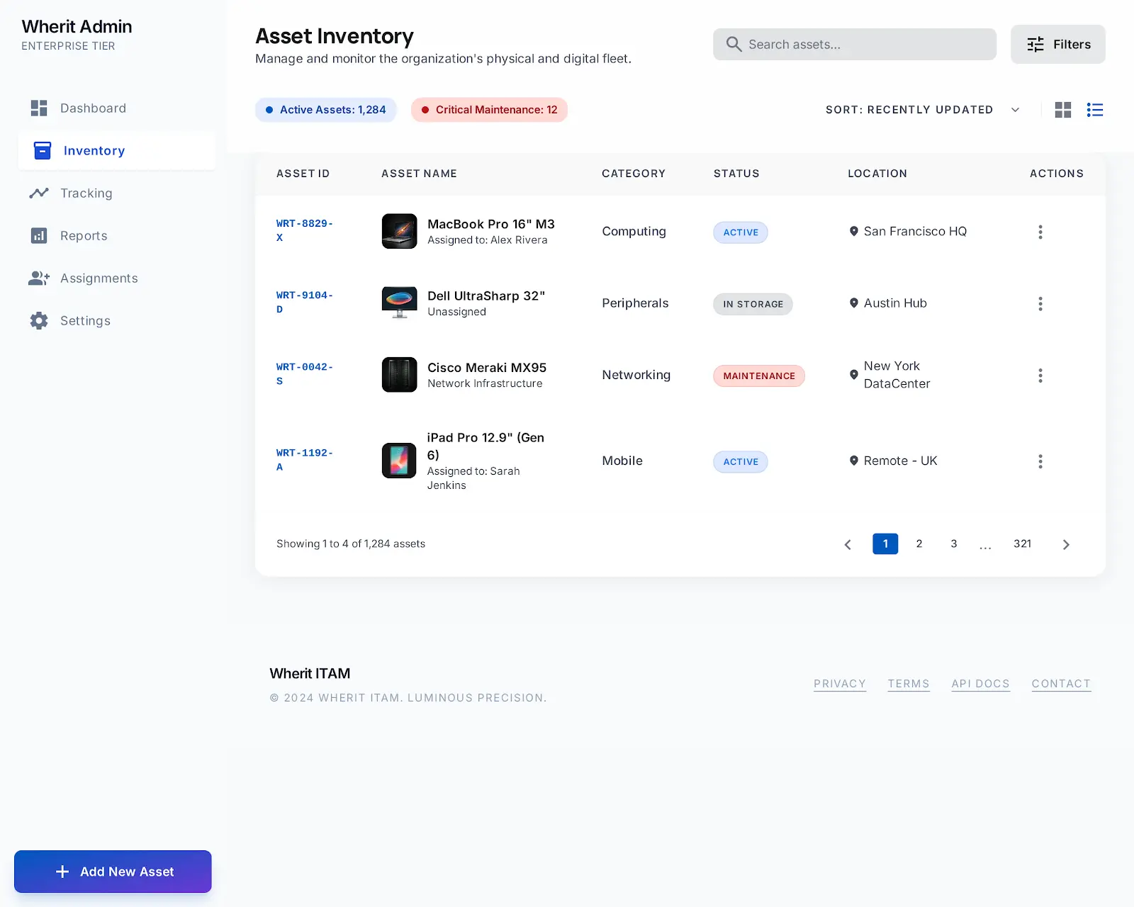 Assets Inventory Dashboard